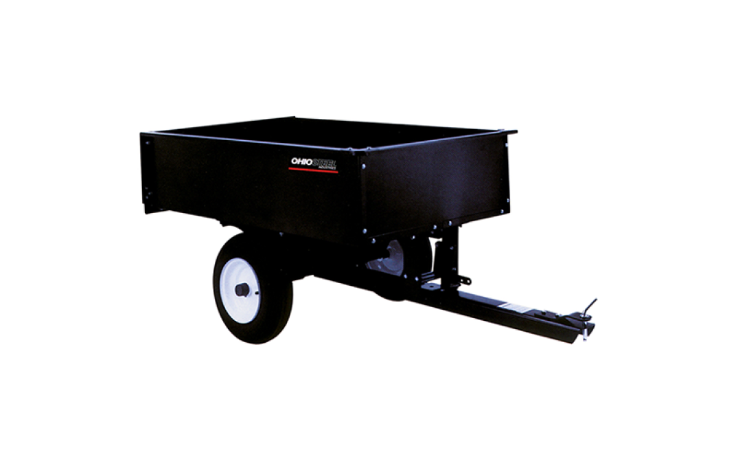 Carrello a traino in acciaio, capacità 290 litri.