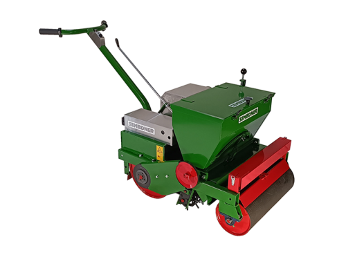 Seminatrice semovente a batteria RS100E, larghezza di lavoro 100 cm.